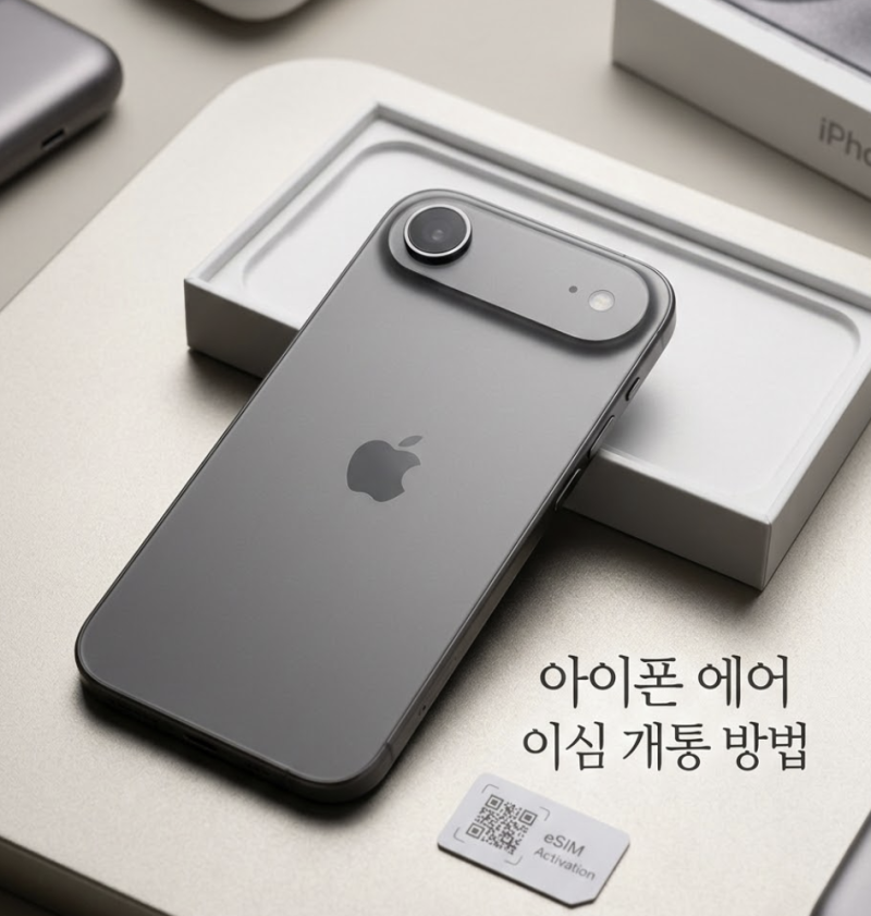 아이폰 에어 자급제폰 유심없이 이심(esim) 개통하는 방법