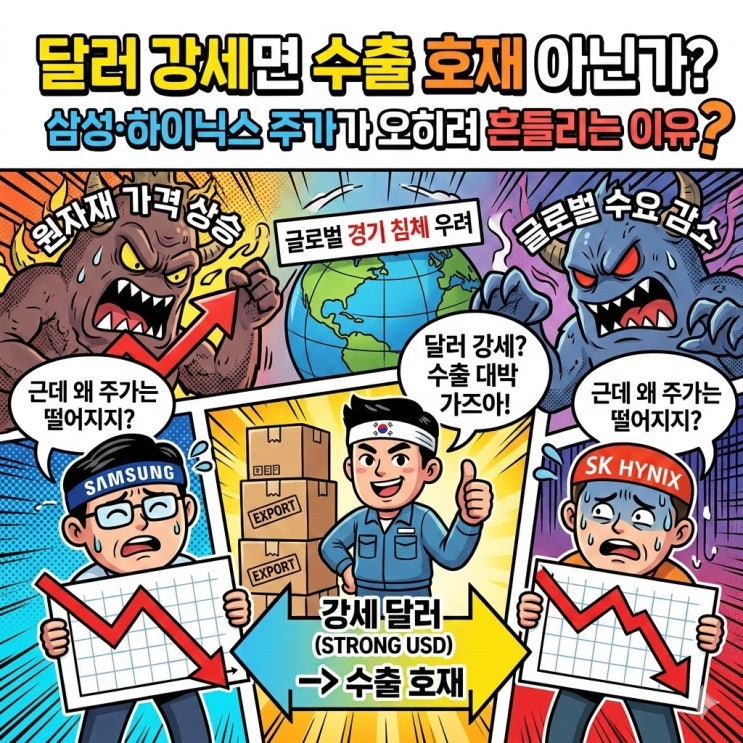  달러 강세면 수출 호재 아닌가? 삼성·하이닉스 주가가 오히려 흔들리는 이유