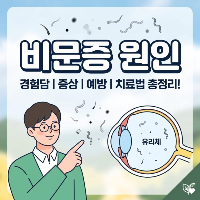비문증 원인 총정리, 눈앞 점과 시야 가림 증상 위험 신호일까