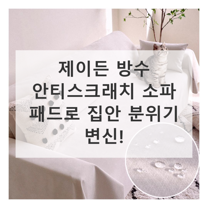 집콕 라이프 필수템! 제이든 방수 안티스크래치 소파 패드로 새 소파처럼!