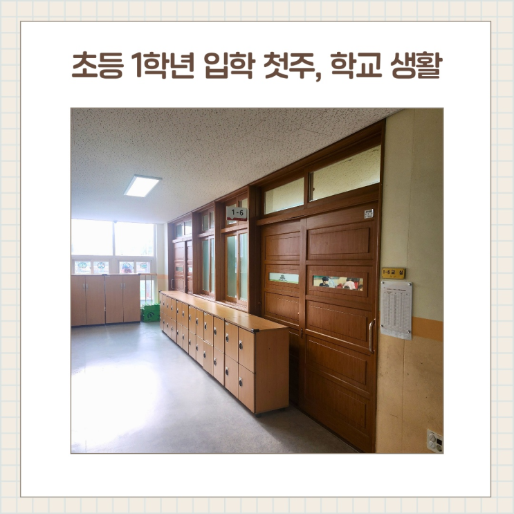  초등학교 1학년 입학 첫 주 학교생활 / 실제 학부모가 정리