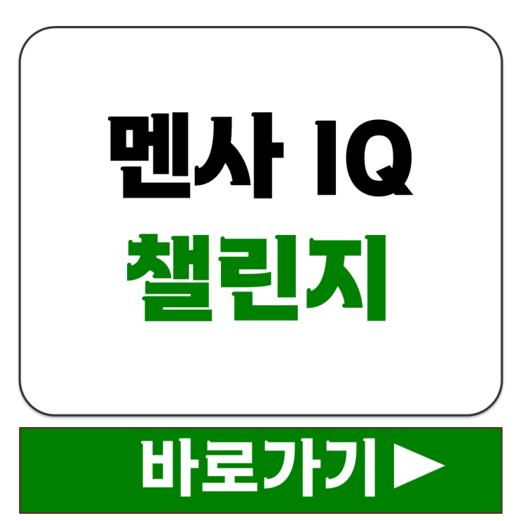  멘사 IQ 챌린지 점수 IQ 85부터 145 사이로 나오는 범위 확인법 무료 테스트 검사