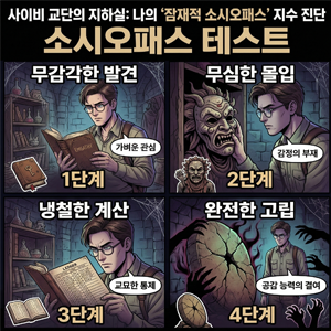  [심리테스트] 내 안의 잔혹성은 몇 %?  사이비 지하실 소시오패스 테스트 (잠재적 본성 진단)