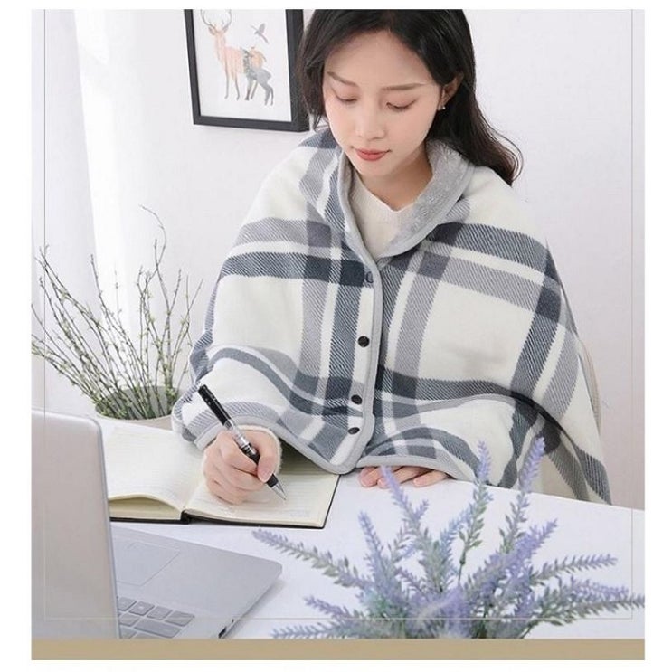  환절기 판촉물 추천! 따뜻하고 실용적인 체크 양털 망토 담요 판초 블랭킷 제작