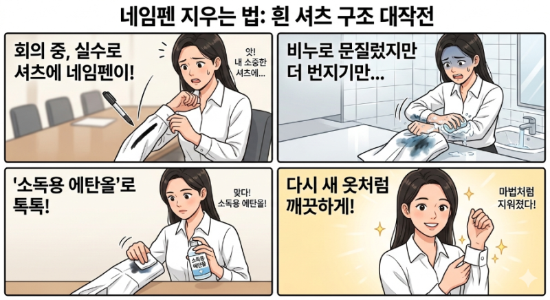 앗! 옷에 네임펜이? 물파스 말고 '이것'으로 1분 만에 지우기