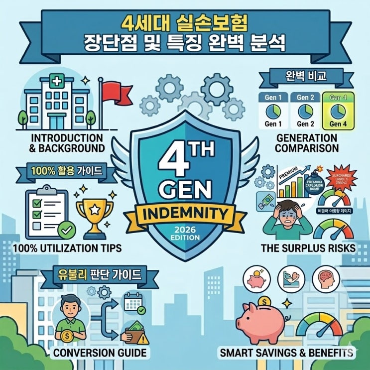  2026 최신 4세대 실손보험 전환 갈아타기 전 필독! 장단점 완벽 분석