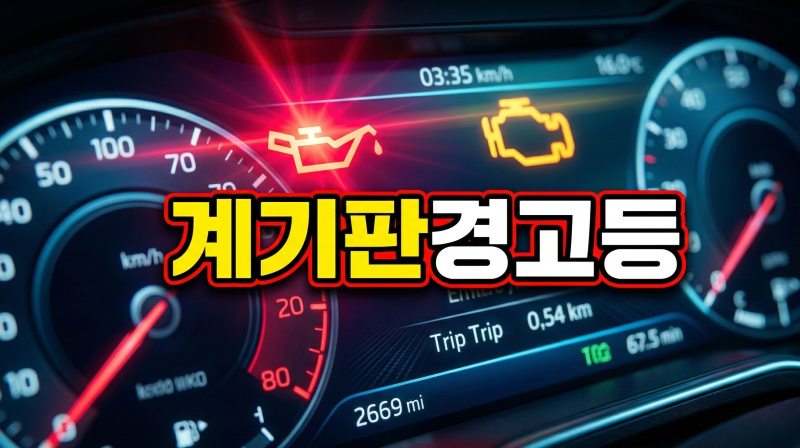 자동차 계기판 경고등 종류 및 엔진오일 교체 주기 정비사 완벽 가이드
