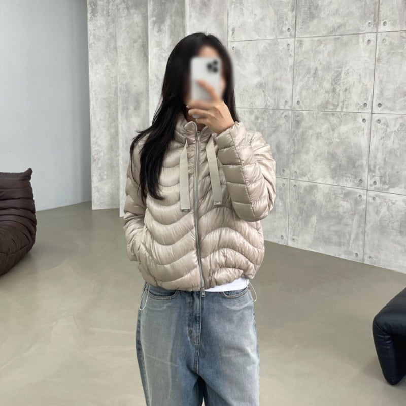 에르노 경량패딩 여자 후드 사이즈 베이지 핑크 후기
