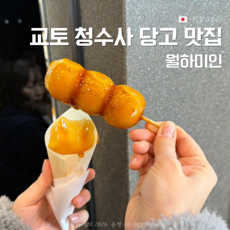  교토 청수사 먹거리 기요미즈데라 니넨자카 당고 월하미인 미타라시 당고