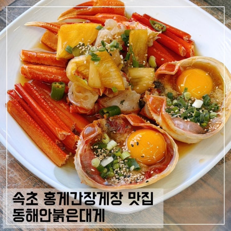  속초 홍게장 맛집 동해안붉은대게 홍게 간장게장 솔직후기