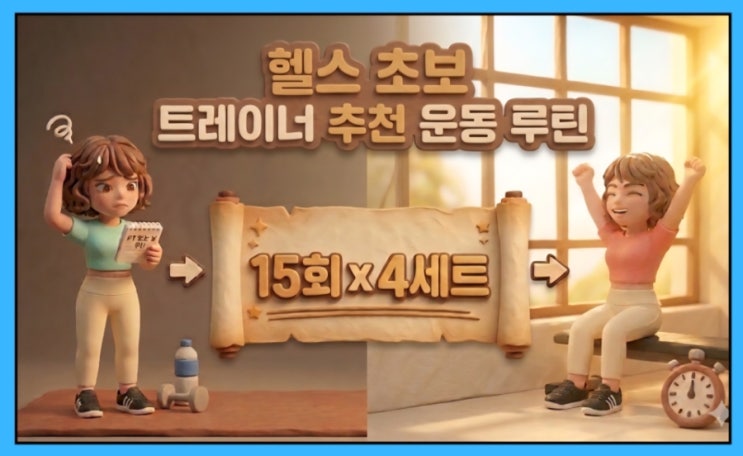  헬스 초보 운동 루틴 | 트레이너가 알려준 개인운동 방법