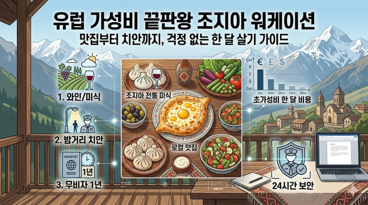  유럽 가성비 끝판왕 조지아 워케이션 : 맛집부터 치안까지, 걱정 없는 한 달 살기 가이드