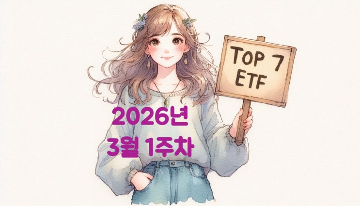  개인이 가장 많이 산 국내 ETF TOP 7 + 주간 수익률 TOP 7 | 2026년 3월 1주차