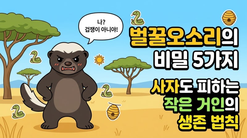 벌꿀오소리, 10kg 작은 몸으로 사자도 공포에 떨게 만드는 5가지 치명적 비밀 (꼭 알아두세요)