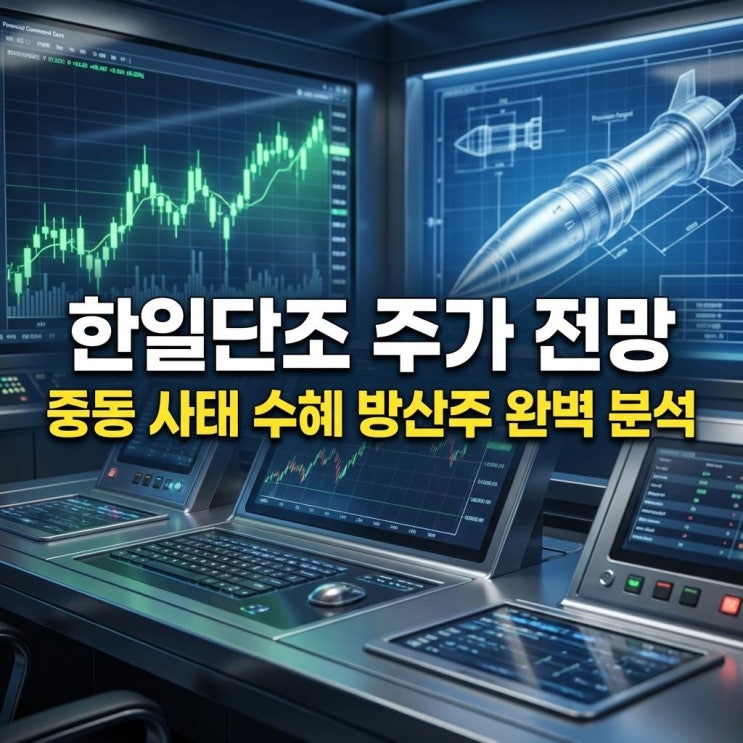  한일단조 주가 전망 중동 사태 수혜 방산주 천궁 수혜주 폭등 이유 완벽 분석
