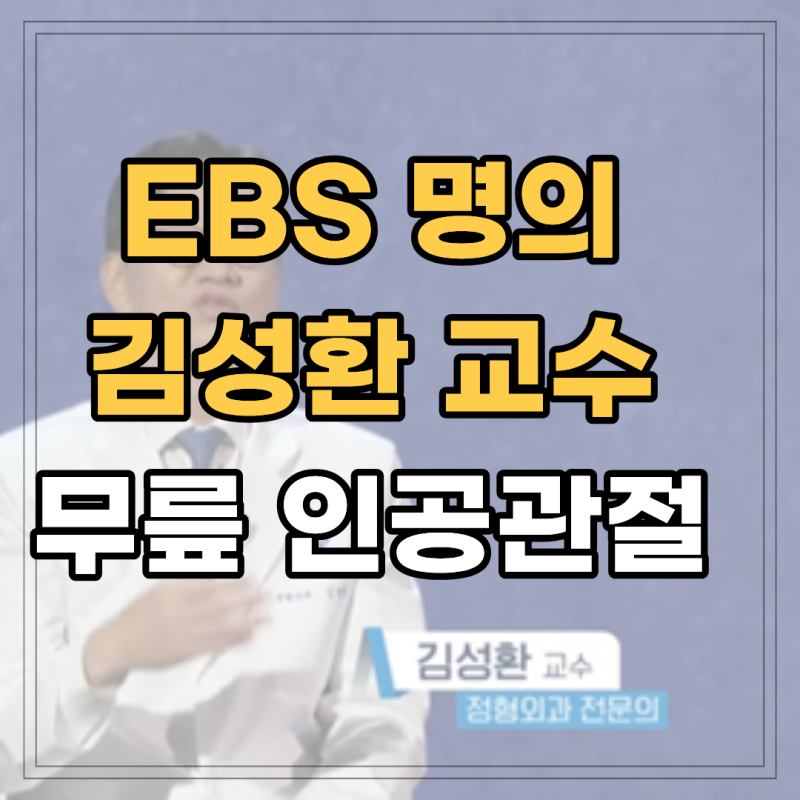 김성환교수 프로필 관절염 무릎 인공관절 수술 명의