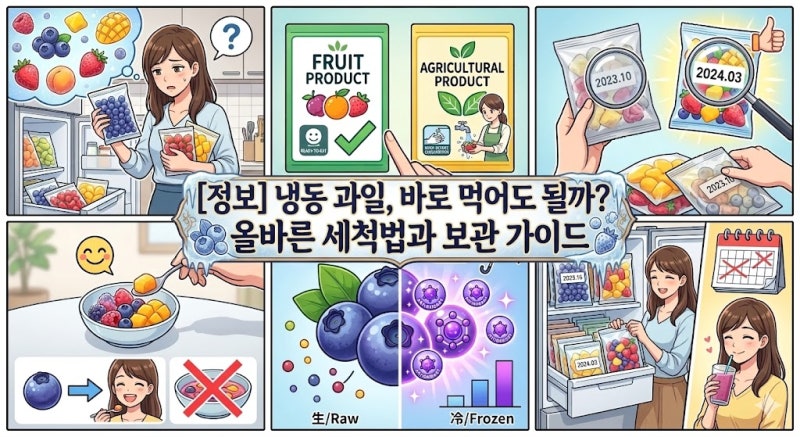 냉동 과일, 바로 먹어도 될까? 올바른 세척법과 보관 가이드