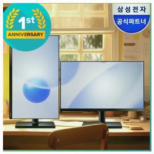 삼성 24인치 피벗(회전 세로)모니터 3면 베젤리스 75Hz F24T450 LF24T450FQKXKR, 60¸4cm