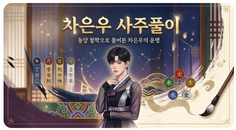 차은우 사주 분석 포인트 찾기 - 연예인사주