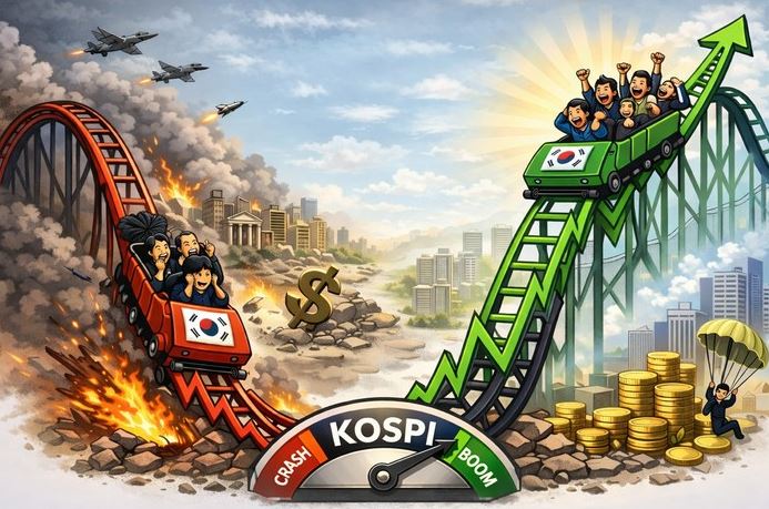 <b>코스피</b> 역사적 <b>폭락</b> 후 하루 만에 <b>11%</b> 폭등…중동 전쟁... 