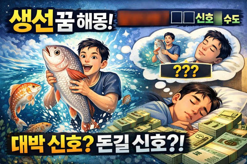 생선 꿈 해몽, 잡았다면? OOO 신호일 수도