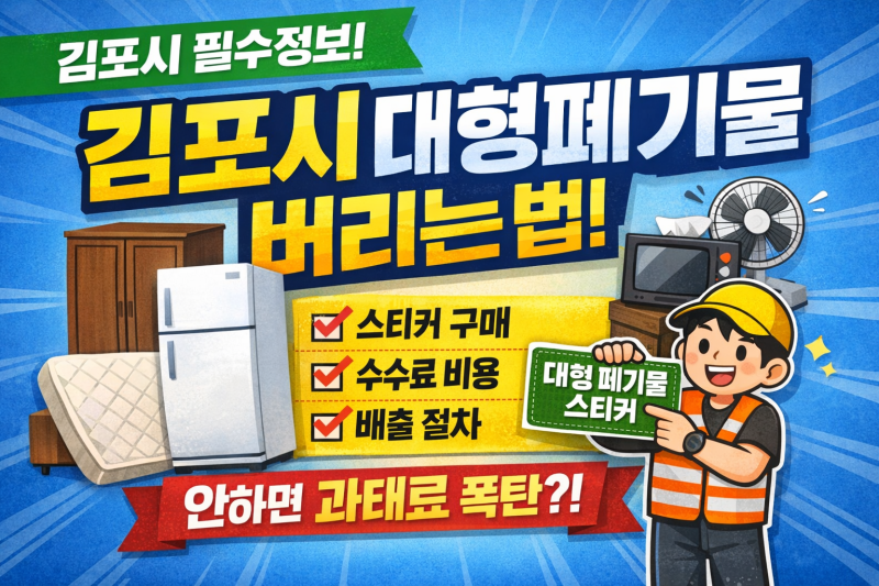 김포시 대형폐기물 스티커 가격부터 배출방법까지 총정리 (김포시 대형폐기물 스티커 판매....