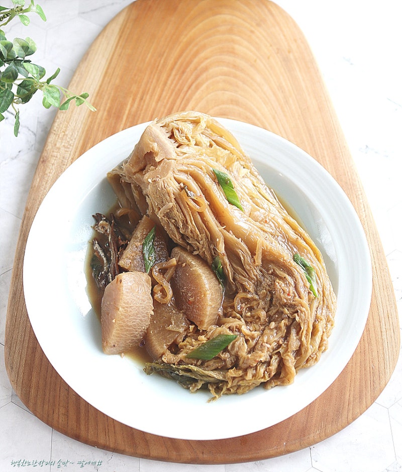 된장김치찜만들기~ 씻은 묵은지 압력밥솥요리 밥도둑~