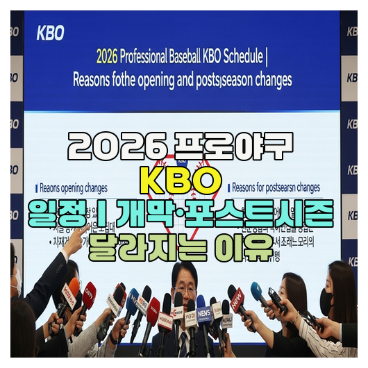  2026 프로야구 KBO 일정｜개막·포스트시즌 달라지는 이유