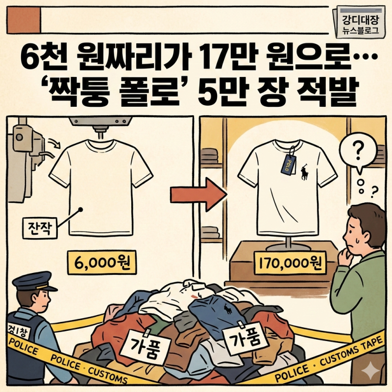 [충격] 6천 원짜리가 17만 원으로? '짝퉁 폴로' 110억 규모 적발! 내 옷 구별법은?