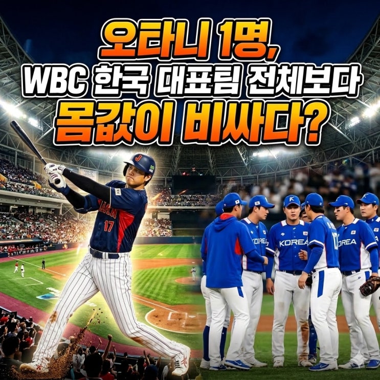  오타니 1명, WBC 한국 대표팀 전체보다 몸값이 비싸다?