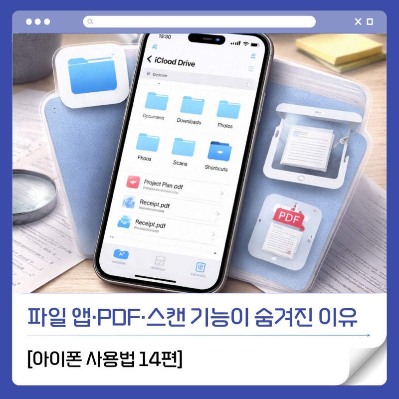 [아이폰 사용법 14편] 파일 앱·PDF·스캔 기능이 숨겨진 이유 - 아이폰은 왜 '파일'을 강조하지 ....