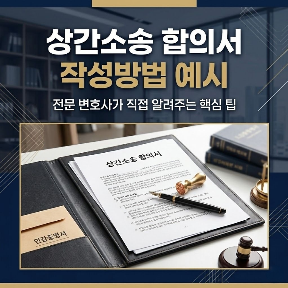 상간소송 합의서작성방법 예시