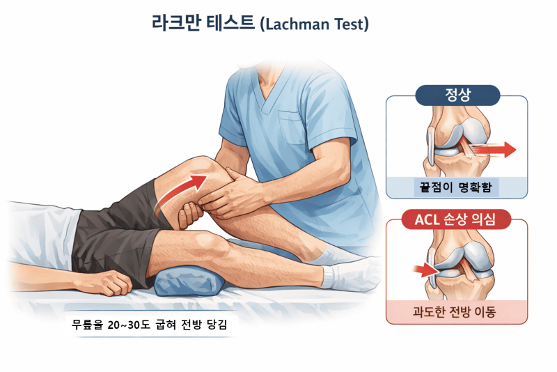 전방십자인대(ACL) 파열 자가진단｜라크만 테스트로 확인하기