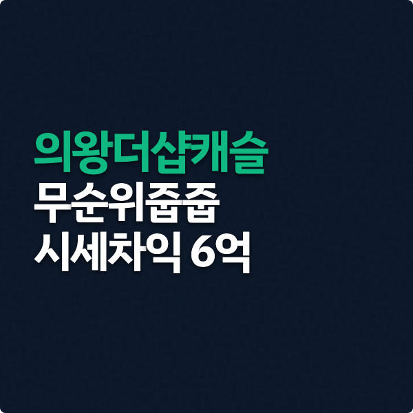  의왕더샵캐슬 무순위줍줍, 청약 핵심내용 정리