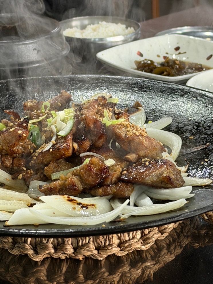  경남 진주 가좌동밥집 호탄숯불구이 점심특선 석갈비 된장찌개