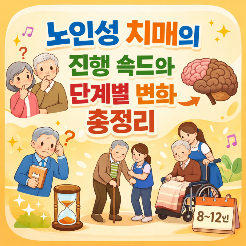 【알츠하이머병】 몸은 건강한데 치매 있는 경우, 실제 진행 패턴