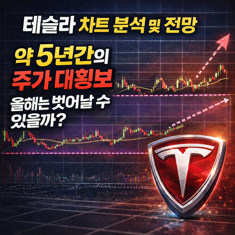 테슬라 주가 차트 분석 - 약 5년간 장기 횡보한 이유