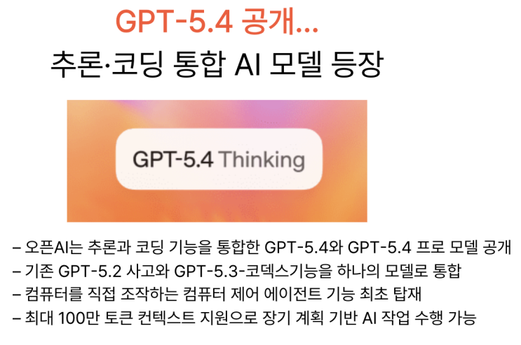  [3월6일] 추론·코딩 모델 통합한 GPT-5.4 공개, 와이파이 보안 취약점 에어스니치