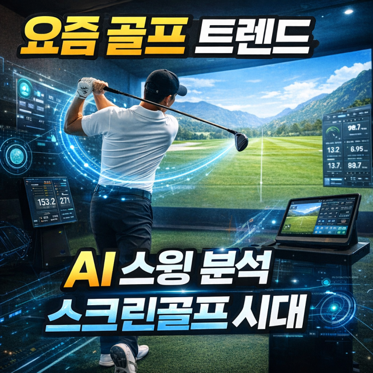 요즘 골프 트렌드 2｜AI 스윙 분석과 스크린골프 시대, 골프 연습이 달라졌다