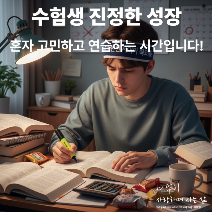  수험생 공부 마음 자세 수업 강의를 듣고 진짜 성장은 조용히 고민하고 연습하는 나만의 시간입니다