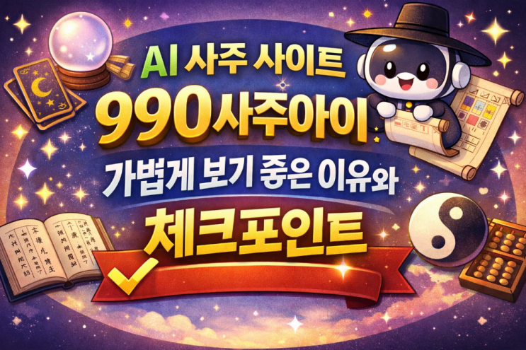  990사주아이 알아보기로 해요! AI가 이제는 사주까지 본다  그리고 정확도와 이용법은?