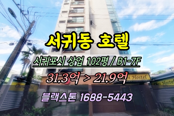  서귀포시 호텔 경매 서귀동 7층 호스텔 가족호텔2024타경11513