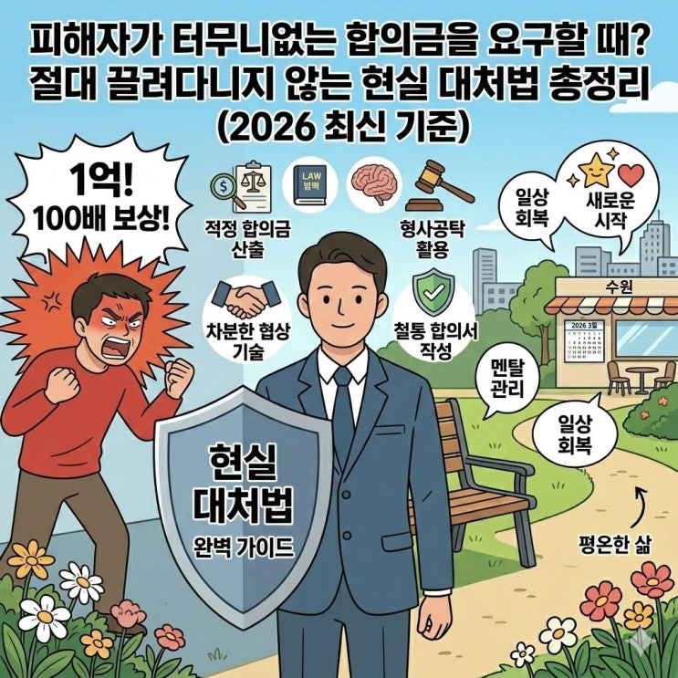  2026 피해자가 과도한 합의금을 요구할 때? 절대 끌려다니지 않는 현실 대처법 총정리