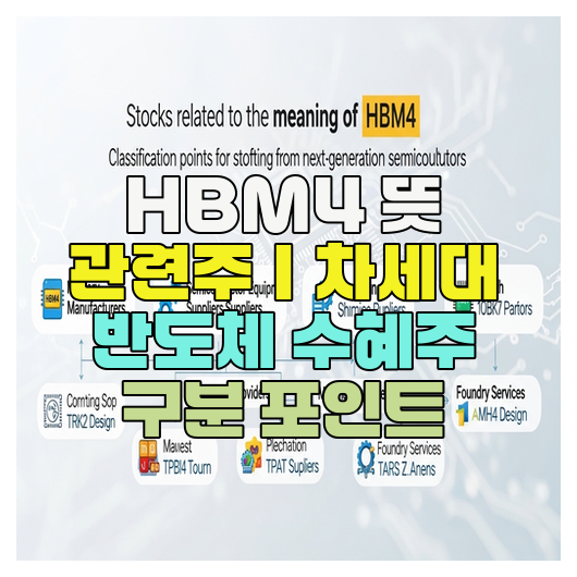  HBM4 뜻 관련주｜차세대 반도체 수혜주 구분 포인트