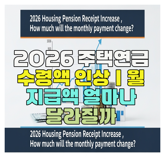  2026 주택연금 수령액 인상｜월 지급액 얼마나 달라질까