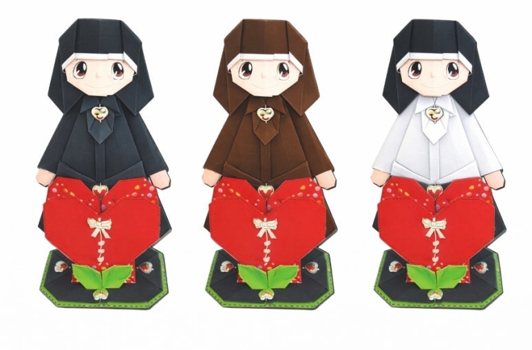 [영어 종이접기] 귀여운 수녀님 인형 도안 & 핵심 영어 표현 배우기 (Origami Nun with Eng) 종이접....