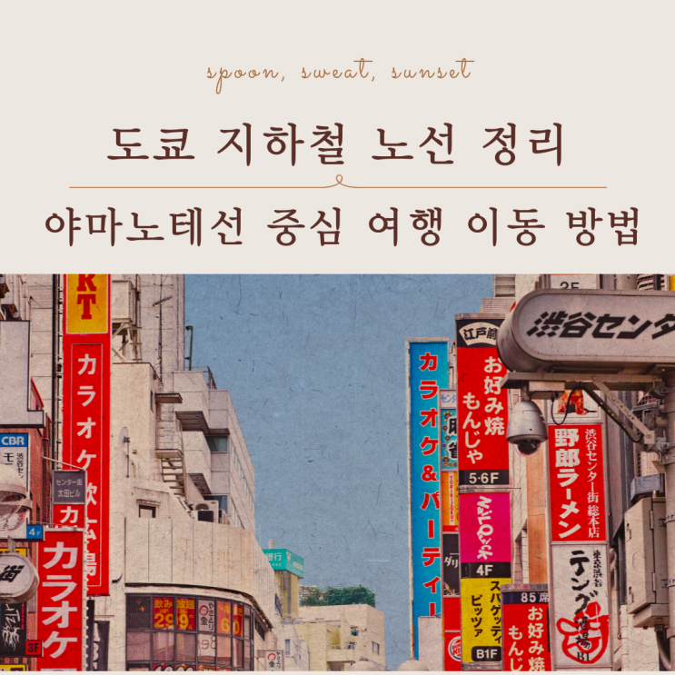  도쿄 지하철 노선 정리 (야마노테선 중심 여행 동선 가이드)