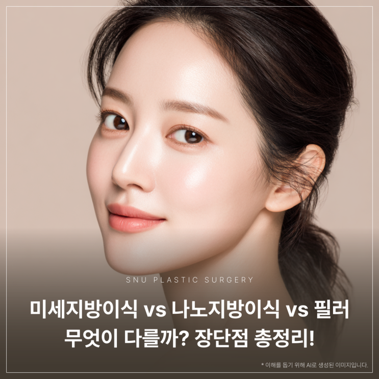  미세지방이식 vs 나노지방이식 vs 필러 장단점 총정리!