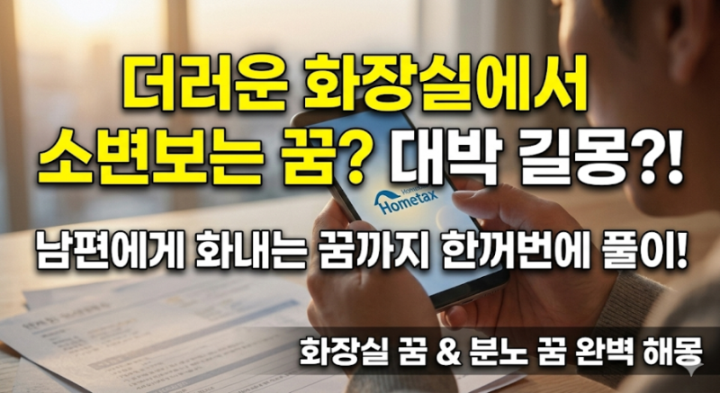더러운 화장실에서 소변보는 꿈, 대박 길몽? 남편에게 화내는 꿈까지 한꺼번에 풀이해 드려....