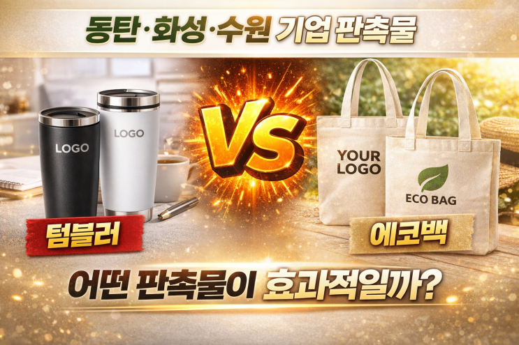  동탄·화성·수원 기업 판촉물 텀블러 vs 에코백 어떤 판촉물이 더 효과적일까